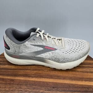 Brooks Ghost 16 Shoes Women's 11 B Gray Pink Low Top Running Athletic Sneakers